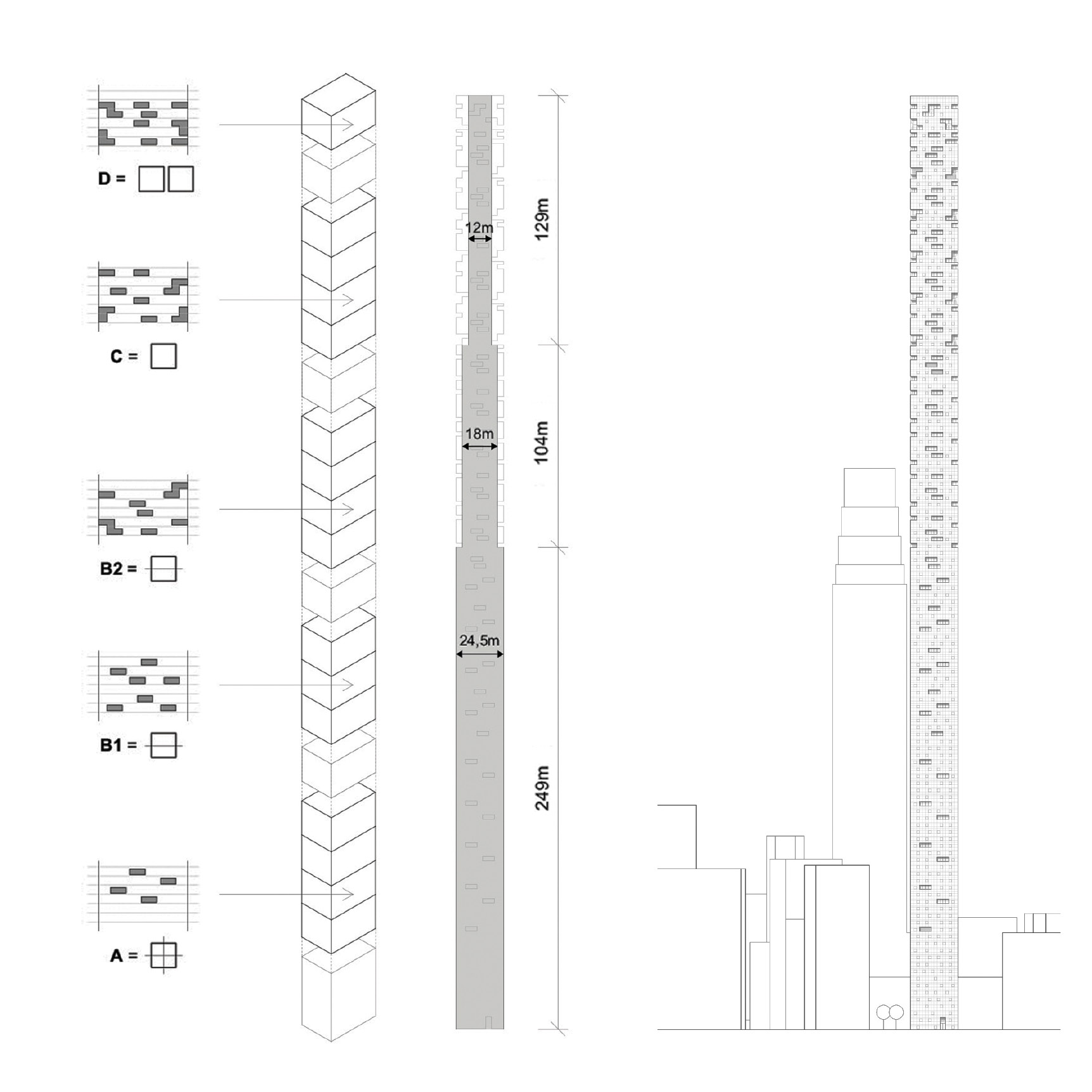 Terrace Tower - Konzept Statik und Ansicht